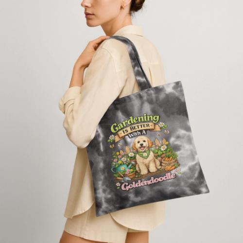 Gardening Is Better With A Goldendoodle - Tie Dye Tote Bag