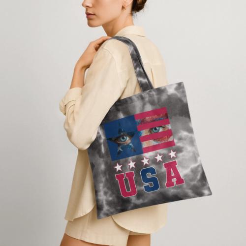 Stars and Vision USA - Tie Dye Tote Bag