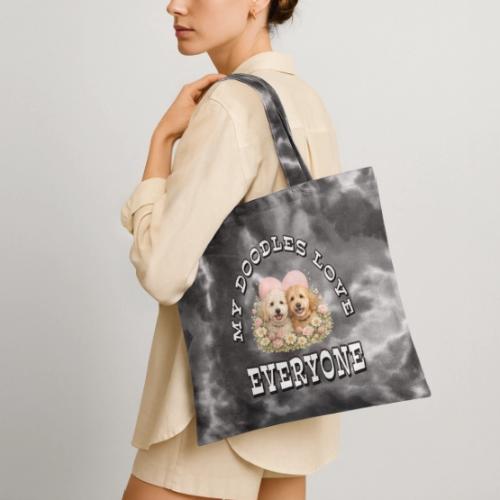 My Doodles Over Everyone - Tie Dye Tote Bag