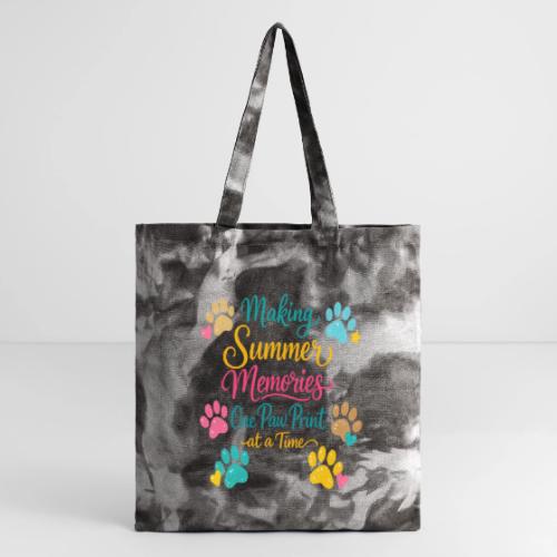 Making Summer Memories One Paw Print at a Time - Tie Dye Tote Bag