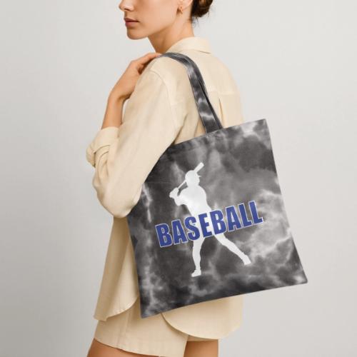 Classic Baseball Swing - Tie Dye Tote Bag