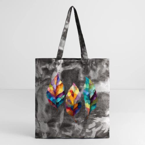 Art: Colorful Leaf Harmony - Tie Dye Tote Bag