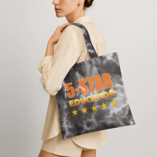 Five-Star Educator - Tie Dye Tote Bag