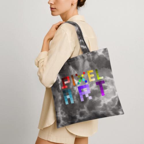Pixel Art Spectrum - Tie Dye Tote Bag