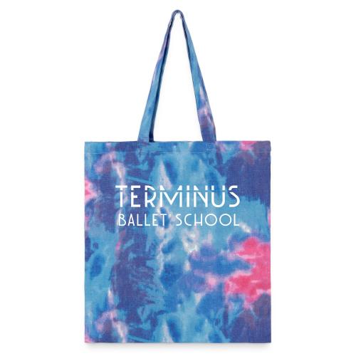 School Logo (white text) - Tie Dye Tote Bag