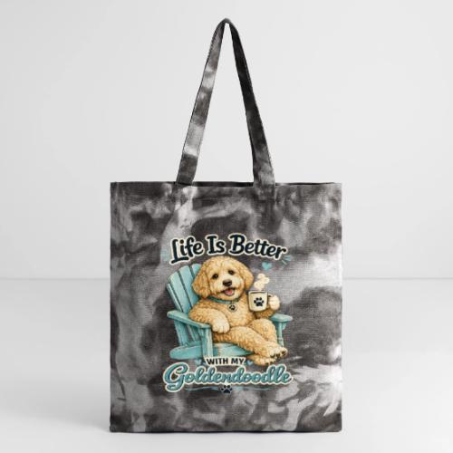 Life Is Better With My Goldendoodle - Tie Dye Tote Bag