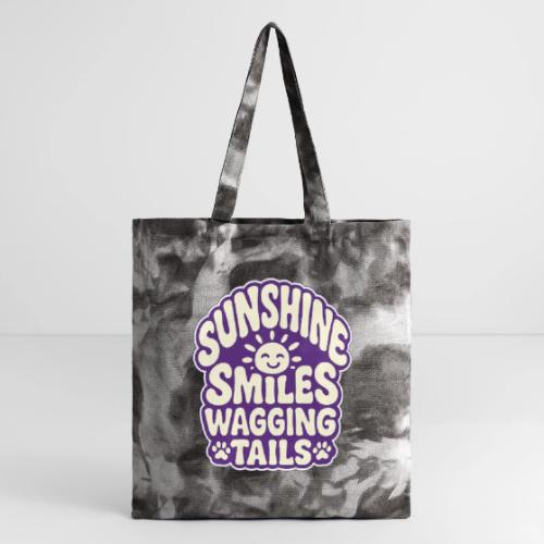 Sunshine Smiles Wagging Tails - Tie Dye Tote Bag
