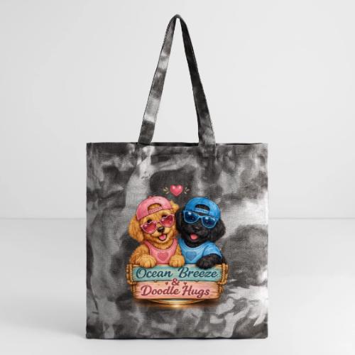 Ocean Breeze & Doodle Hugs - Tie Dye Tote Bag