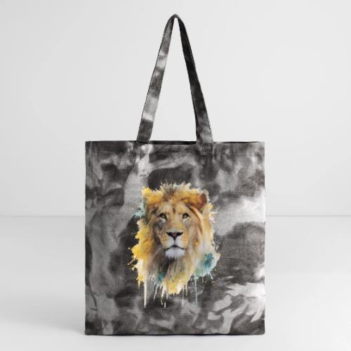 Watercolor Lion Portrait - Tie Dye Tote Bag