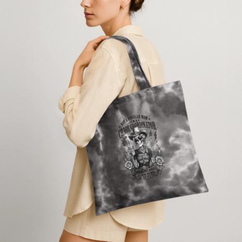 Chaos Coordinator Mom Skeleton Cowgirl - Tie Dye Tote Bag