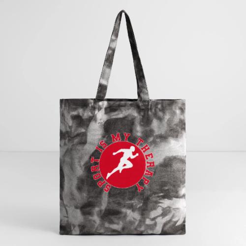 Sport Is My Therapy – Running Motivation Badge - Tie Dye Tote Bag
