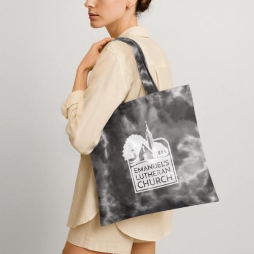Single Vertical white2 - Tie Dye Tote Bag