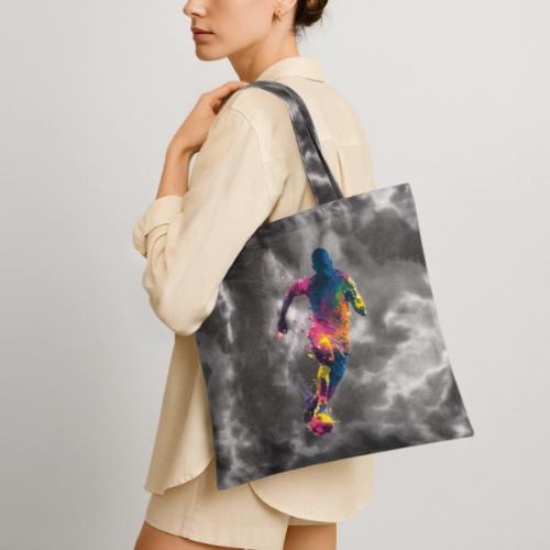 Soccer: Kick of Colors - Tie Dye Tote Bag