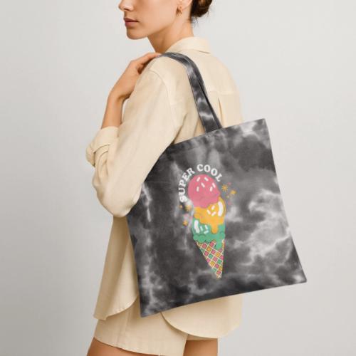 Super Cool Ice Cream Cone Treat - Tie Dye Tote Bag