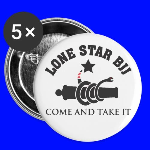 Lone Star BJJ - Come and Take It - Black and Red -  Buttons 3 ( 5-pack)
