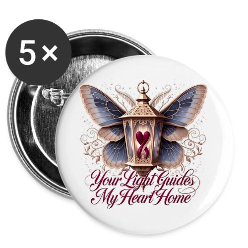 Your Light Guides My Heart HomeGifts T-Shirt -  Buttons 3 ( 5-pack)