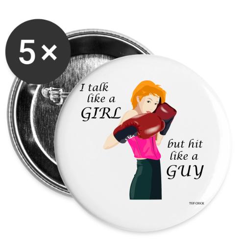 Blonde - I talk like a girl but hit like a guy -  Buttons 3 ( 5-pack)