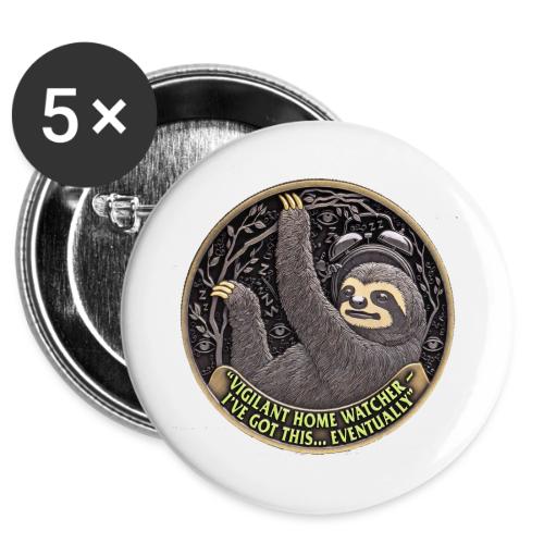 Sloth Home Watcher T Shirt -  Buttons 3 ( 5-pack)