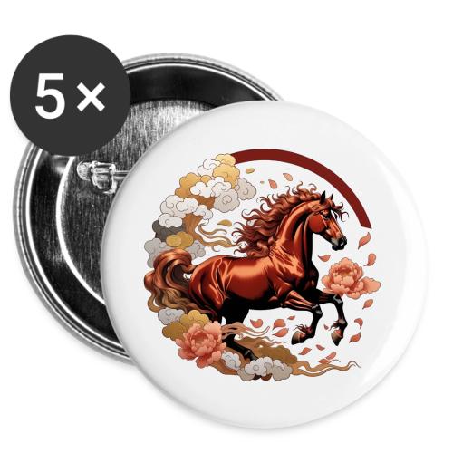 Year of the Horse T Shirt, Lunar New Year Gift -  Buttons 3 ( 5-pack)