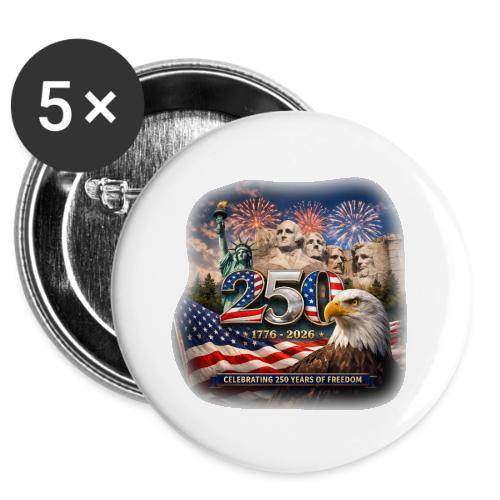 1776-2026 | Celebrating 250 Years of Freedom -  Buttons 3 ( 5-pack)