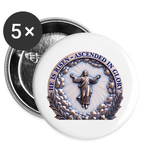 He Is Risen Ascended In Glory T Shirt, Gift -  Buttons 3 ( 5-pack)