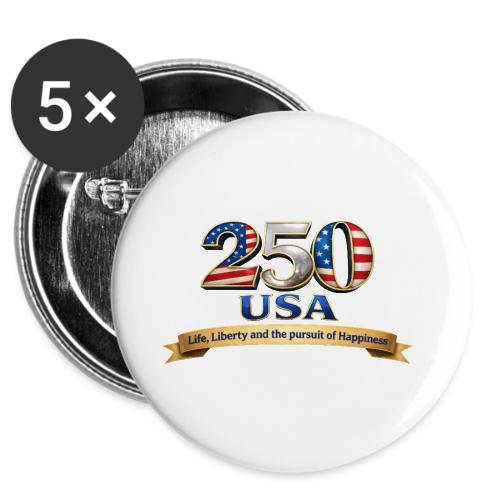250 USA Liberty Banner -  Buttons 3 ( 5-pack)