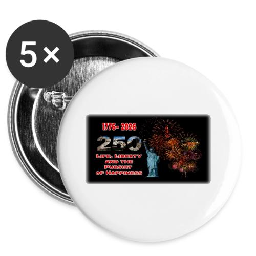 1776 - 2026 - 250 Years USA | Fireworks -  Buttons 3 ( 5-pack)