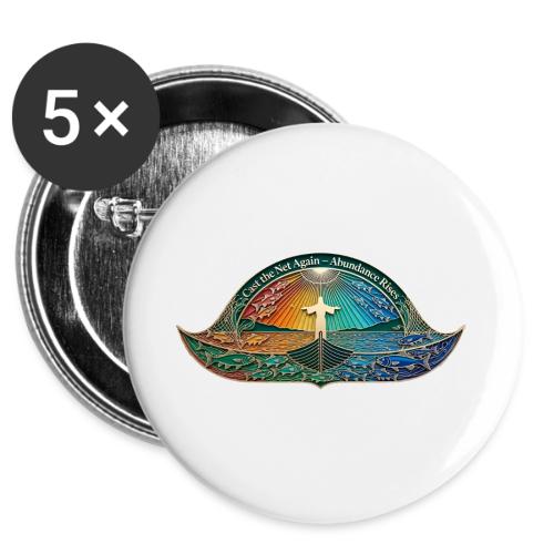 Easter Cast the Net Again T Shirt, abundance Gift -  Buttons 3 ( 5-pack)