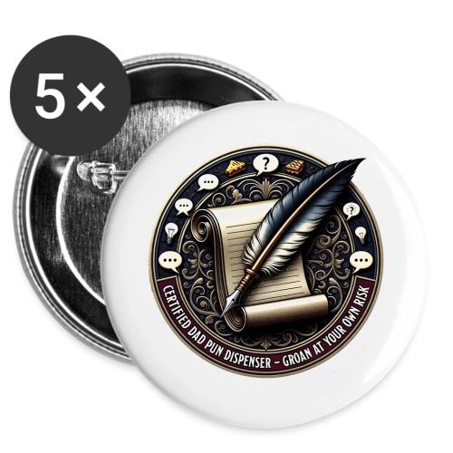 Certified Dad Pun Dispenser T Shirt -  Buttons 3 ( 5-pack)