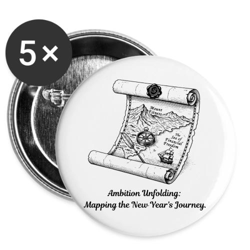 Unfolding Map of Ambition T-Shirt -  Buttons 3 ( 5-pack)