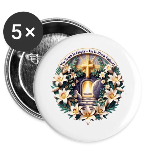 Easter The Tomb Is Empty T Shirt, Christian Gift -  Buttons 3 ( 5-pack)