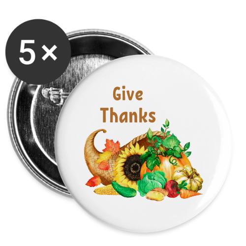 Give thanks -  Buttons 3 ( 5-pack)
