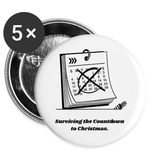 Countdown to Christmas T-Shirt -  Buttons 3 ( 5-pack)