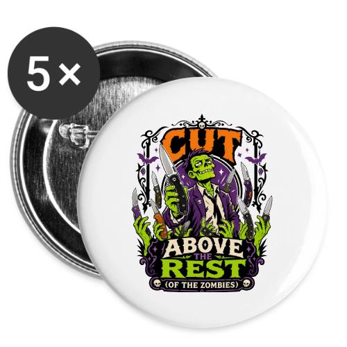 Cut Above The Rest Zombie Pocket Knife Halloween -  Buttons 3 ( 5-pack)