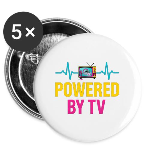 Powered by TV | MediaMelanieTV -  Buttons 3 ( 5-pack)