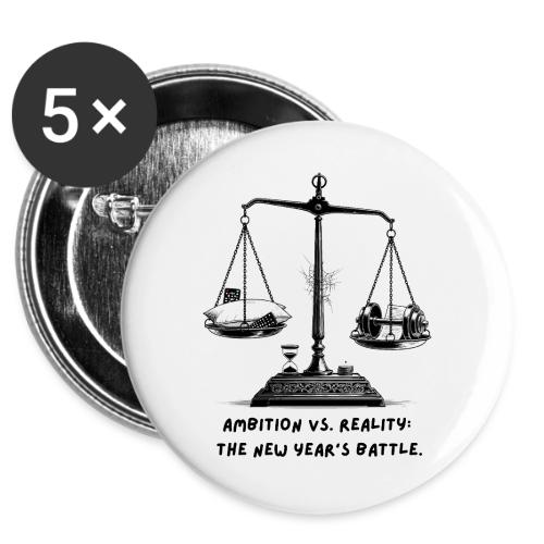 Ambition vs. Reality T-Shirt, Mug, & Leggings -  Buttons 3 ( 5-pack)