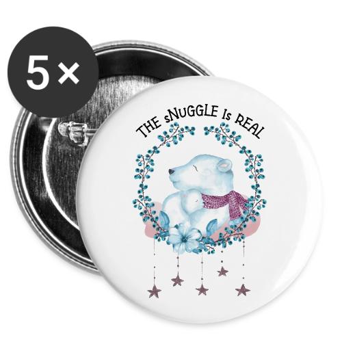 The snuggle is real -  Buttons 3 ( 5-pack)
