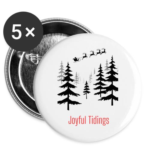 Joyful Tidings Christmas T-Shirt -  Buttons 3 ( 5-pack)