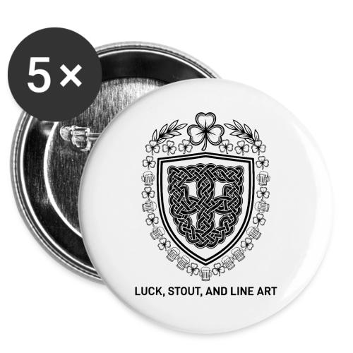 Celtic Knot T-Shirt, Symmetrical Shield -  Buttons 3 ( 5-pack)