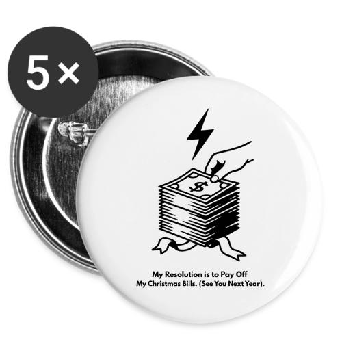 Christmas Bills T-Shirt -  Buttons 3 ( 5-pack)