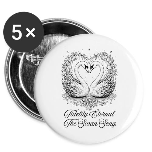 Poetic Swan T-Shirt -  Buttons 3 ( 5-pack)