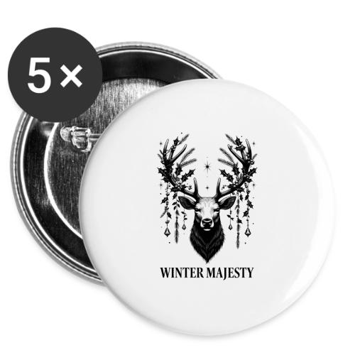 Majestic Reindeer T-Shirt, Poster, & Mug -  Buttons 3 ( 5-pack)