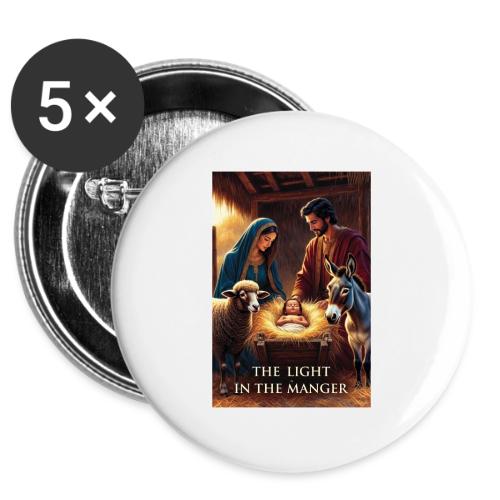 Nativity Manger T-Shirt -  Buttons 3 ( 5-pack)