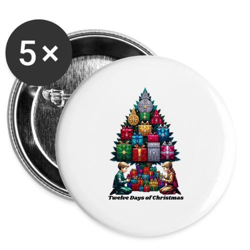 Twelve Days of Gifts T-Shirt -  Buttons 3 ( 5-pack)