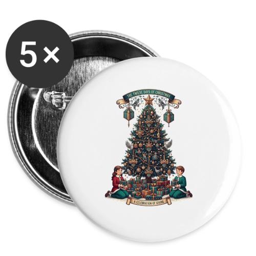 Twelve Days of Christmas T-Shirt -  Buttons 3 ( 5-pack)