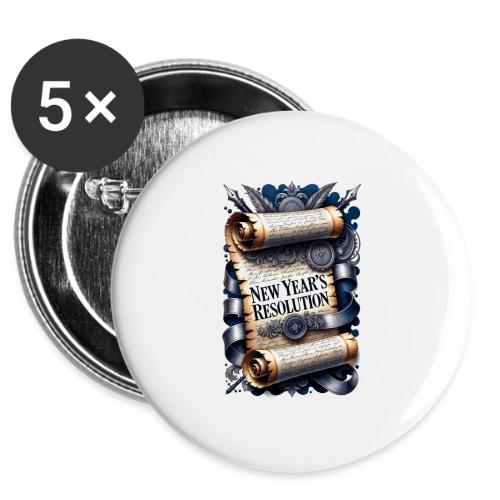 New Year's Resolution T-Shirt -  Buttons 3 ( 5-pack)