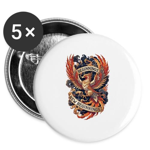 Phoenix New Year T-Shirt -  Buttons 3 ( 5-pack)