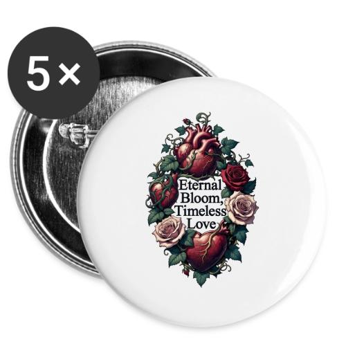 Eternal Bloom Timeless Love Entwined Hearts T-Shir -  Buttons 3 ( 5-pack)