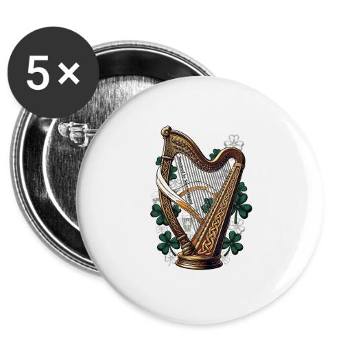 Emerald Harp Shenanigans T-Shirt -  Buttons 3 ( 5-pack)