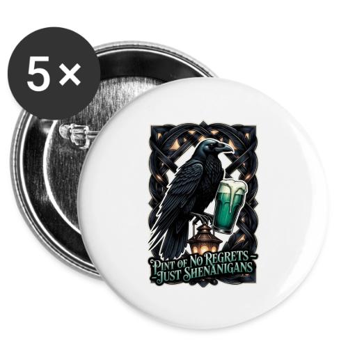 Sarcastic Raven Shenanigans Tee -  Buttons 3 ( 5-pack)